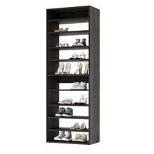 Modular Closets Wood Shoe Shelf Tower Closet Organizer #shoeracksideas